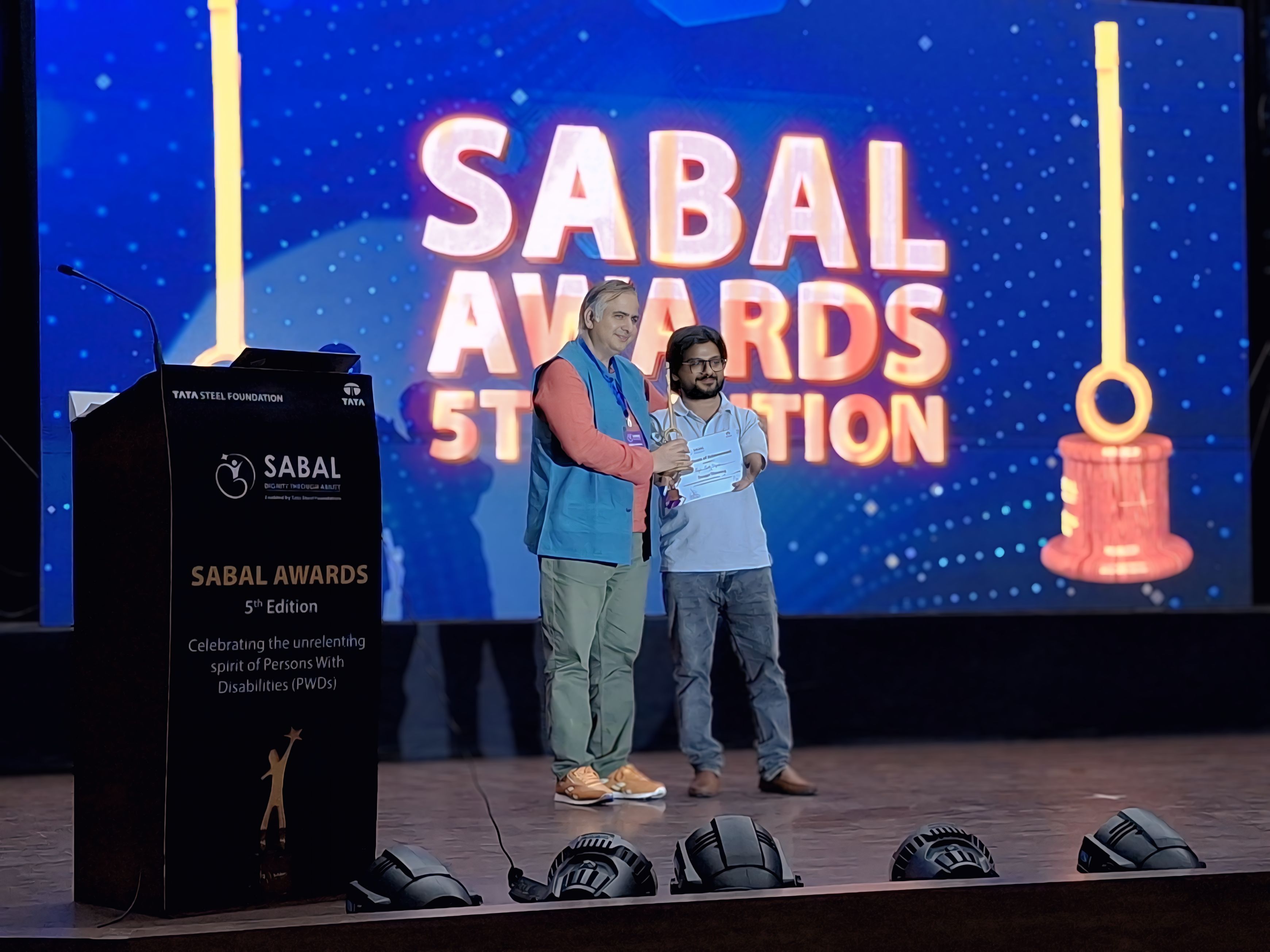 Kaiteki representative receiving recognition at the SABAL Awards fifth edition